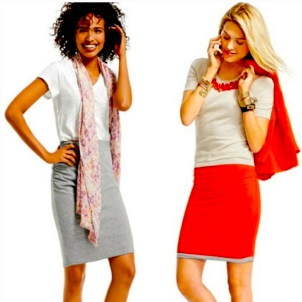 cabi Reversible Ruched Pencil Skirt, Size L